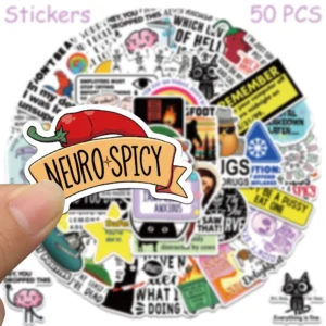 50pcs Cartoon Snarky MEME Stickers 3