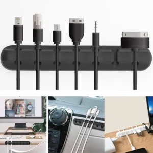 Desktop Self Adhesive USB Charging Cable Holder 2